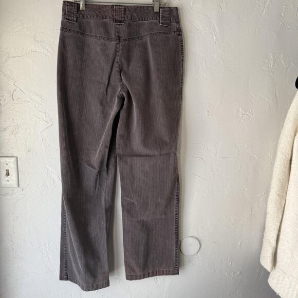 St Johns Bay Pants Vintage Womens 8 Brown Straight Leg Button Tab Pockets Casual - Picture 7 of 10